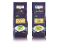 Deux paquets de pâtes italiennes, trofie et orecchiette, avec la mention « 100% Grano Italian ».