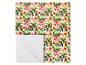 Papier cadeau avec motif tropical de fleurs d'hibiscus et feuilles de monstera.