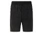 Shorts noirs en lin, vue arrière.