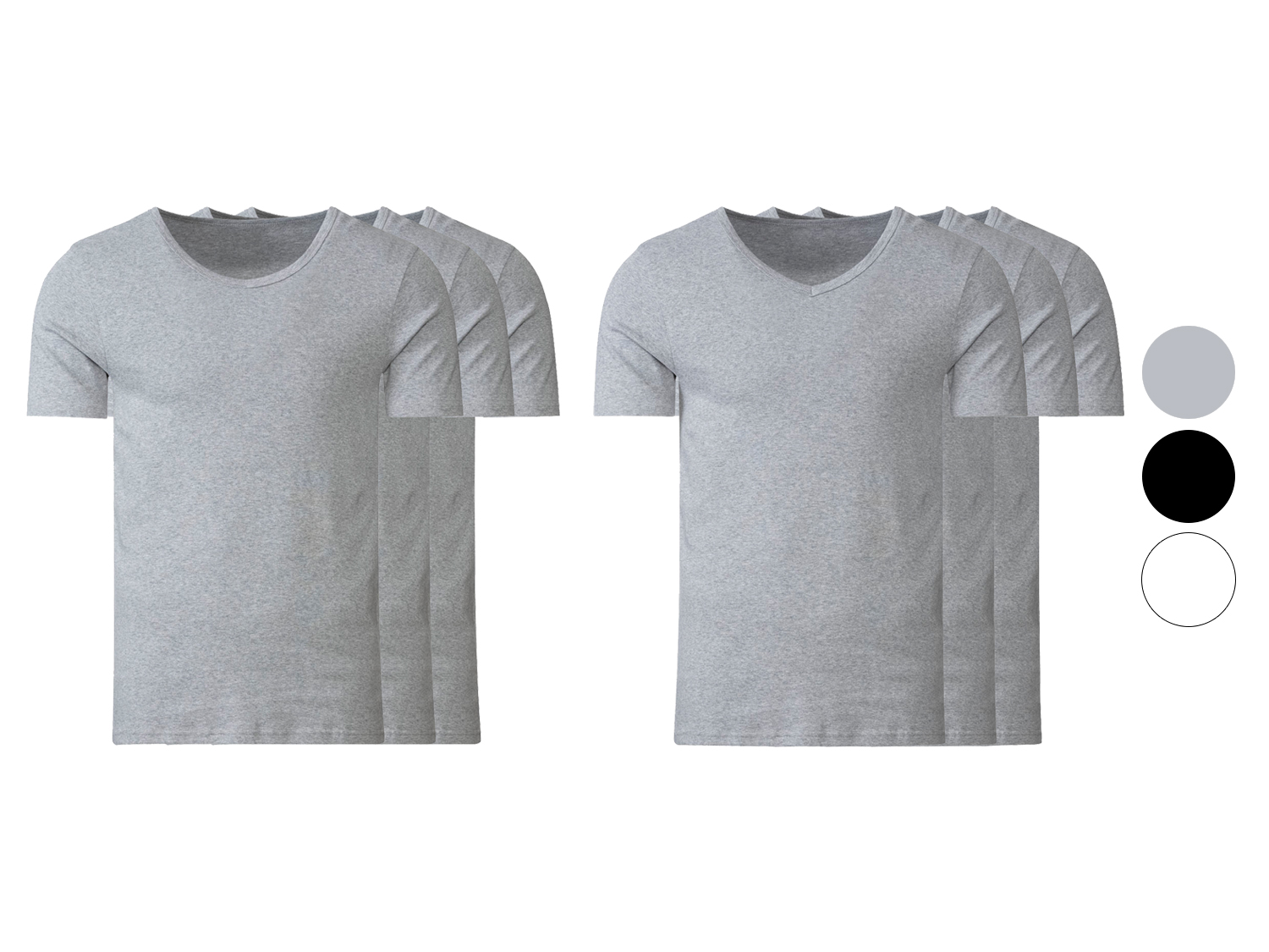 LIVERGY® Lot de 3 t-shirts manches courtes homme