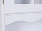 Vitrine en bois blanc avec des portes en verre