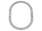 Rails de train Lego en forme ovale sur fond blanc