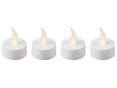LIVARNO® Bougies chauffe-plat LED, 4 pièces.