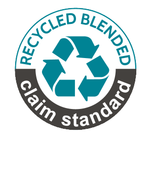 Sceau Recycled Blended Claim Standard, contient 20% de polyester recyclé certifié RCS.