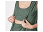 Ensemble de lingerie vert olive côtelé : top, bas et cardigan.