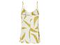 Top d'été pour femme avec imprimé jaune.