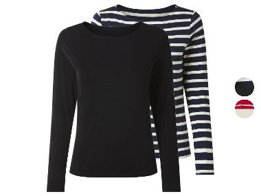 esmara® Lot de 2 t-shirts à manches longues femme