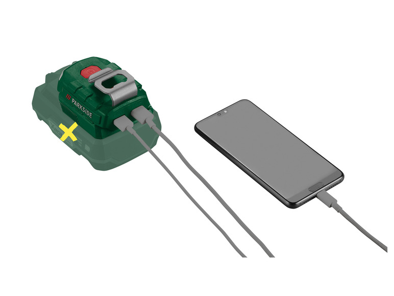 Aller en mode plein écran : PARKSIDE® Adaptateur de batterie USB avec éclairage LED PAA 20 Li-B3, 20 V - Image 6