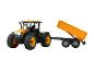 Tracteur et remorque jaune, jouet télécommandé.