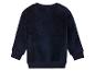 Un sweat-shirt en polaire bleu marine pour enfants.