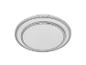 Plafonnier LED rond avec un rebord argenté