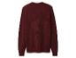 Pull en maille bordeaux à manches longues et col rond.