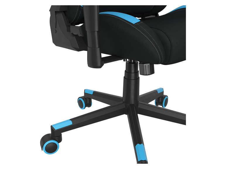Aller en mode plein écran : LIVARNO home Chaise de gaming au design de course, noir/bleu - Image 8
