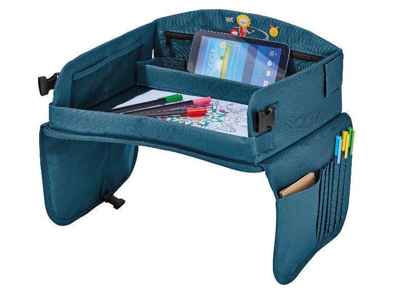 Plateau de voiture pour enfant avec tablette et accessoires.