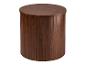 Table d'appoint cylindrique en bois foncé
