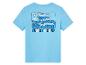 T-shirt bleu clair enfant, imprimé vagues océan, "Sun Sea Surf".