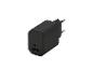 Un chargeur USB noir avec deux ports