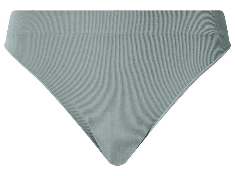 Culotte de bikini femme vert menthe à texture côtelée