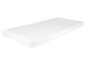 Un matelas blanc avec une housse lisse.