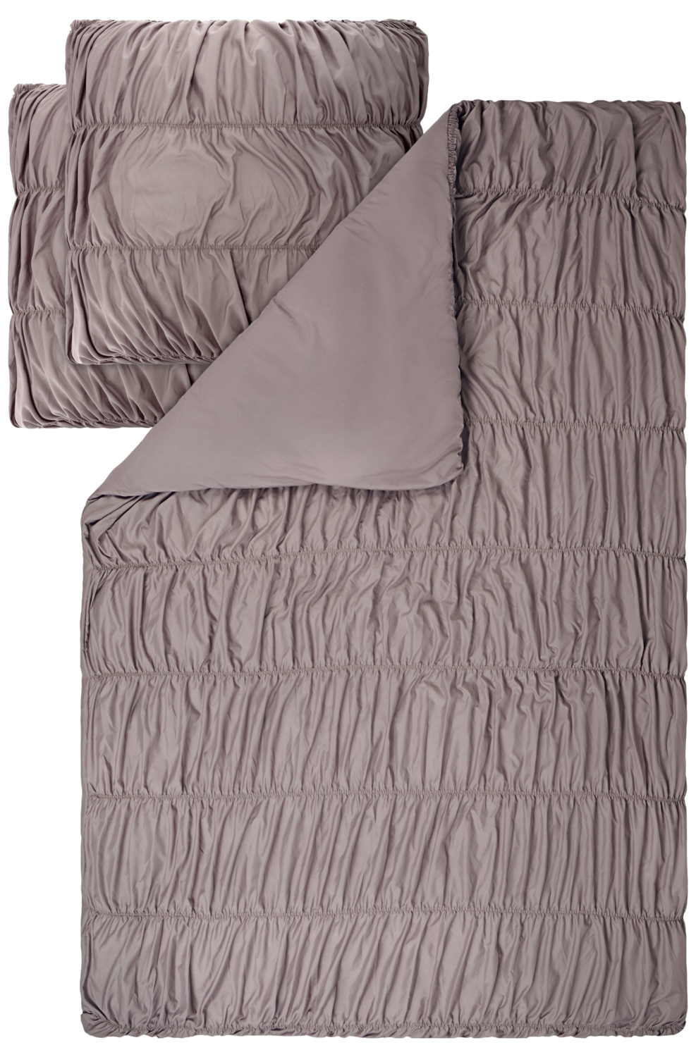 LIVARNO® Linge de lit réversible ajusté en microfibre satinée, 240 x 220 cm. (marron)
