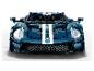 Voiture de sport Ford GT bleue en briques de construction, vue de face