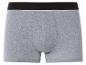 Caleçon boxer gris pour homme avec ceinture noire et bande blanche