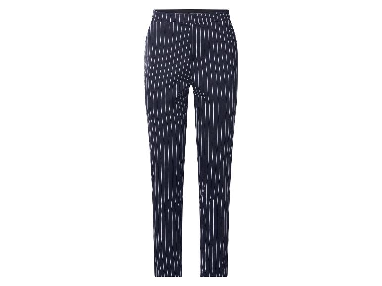 Pantalon bleu marine à rayures blanches