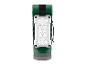 Lampe de travail LED verte et grise avec sangle noire et clip de ceinture
