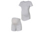 Un t-shirt et un short gris pour femmes enceintes.