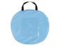 Un sac de rangement bleu avec une poignée et une fermeture éclair