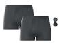 Deux boxers pour hommes en gris foncé et noir.