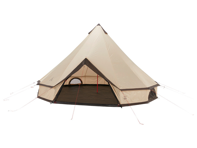 Une tente tipi beige en toile de Canvas Camp.