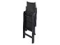 Chaise longue de jardin pliable noire avec cadre métallique