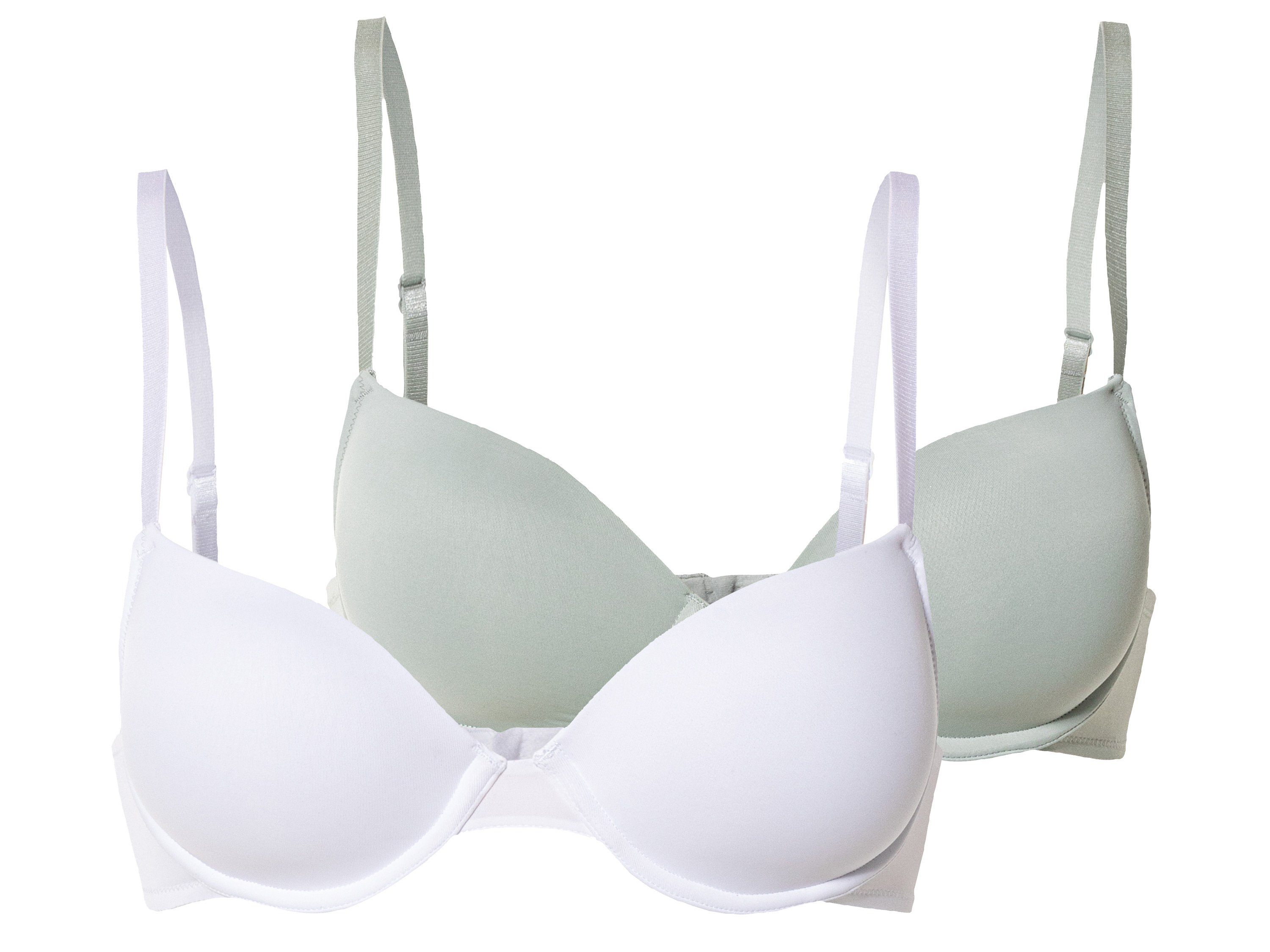 esmara® Lot de 2 soutiens-gorge à armatures femme (menthe/blanc)