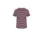 T-shirt à manches courtes rayé rose et marron pour femme, vue arrière