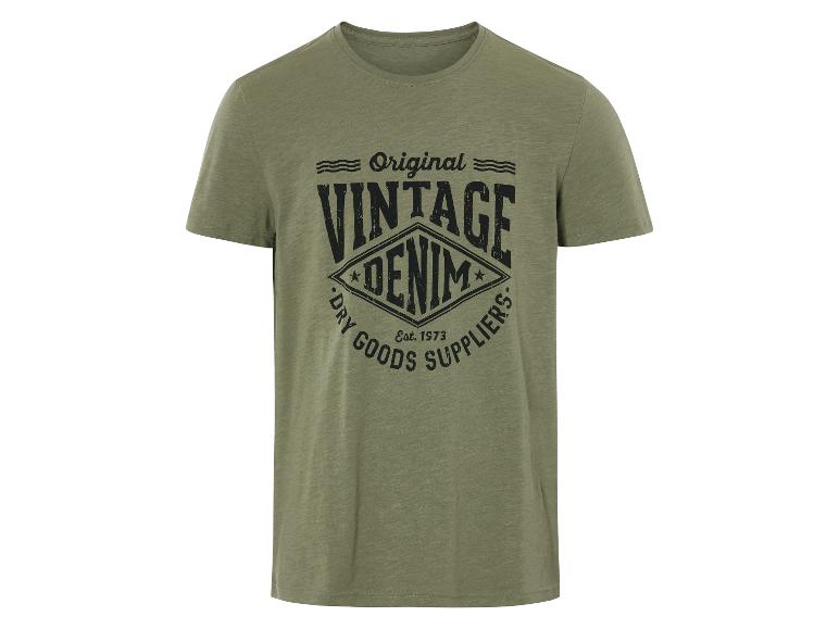 Un t-shirt vert avec l'inscription 'Original Vintage Denim'.