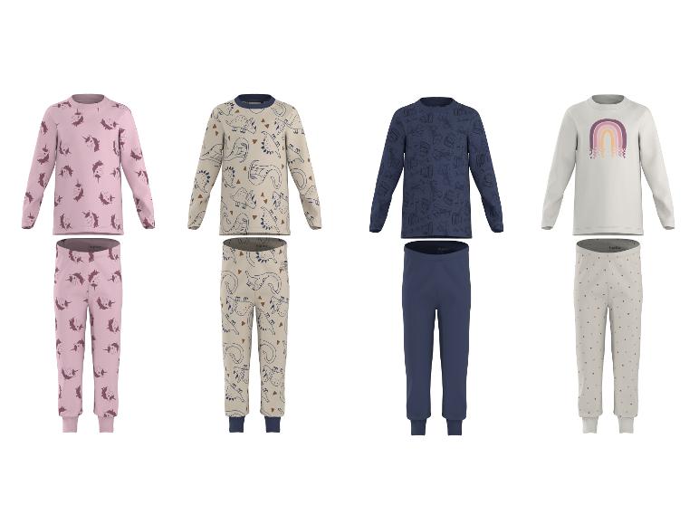 Pyjamas pour enfants avec licornes, dinosaures, véhicules de construction et un arc-en-ciel.