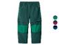 Pantalon enfant zippé en vert foncé et vert clair, avec taille élastique