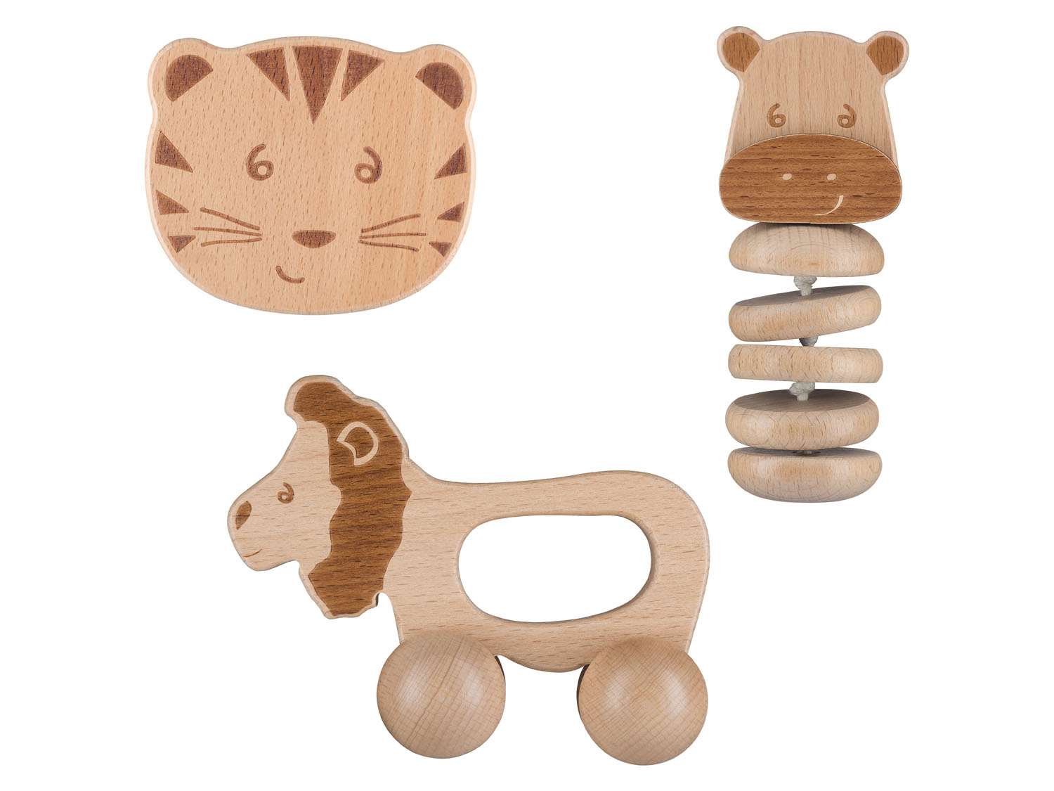 bebeconfort Set de 3 jouets en bois