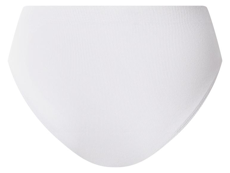 Culotte femme blanche à texture côtelée