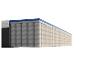 Coupe transversale d'un matelas montrant une structure interne à ressorts ensachés.