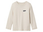 T-shirt beige à manches longues avec l'inscription 'Make some noise'.