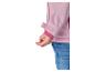 Manche de veste softshell rose avec fermeture velcro et poignet élastique, portée avec un jean.