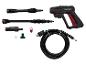 Nettoyeur haute pression Parkside : pistolet, lances, tuyau et accessoires.