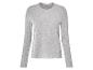 Un t-shirt gris à manches longues avec un col rond.