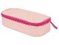 Trousse rose avec fermeture éclair fuchsia