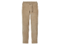 Pantalon beige en velours côtelé avec cordon.