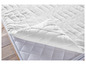 Un protège-matelas blanc avec une housse matelassée ondulée