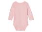 Bodysuit rose à manches longues pour bébé.