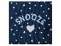 Pyjama Snooze à pois bleu marine avec cœur.